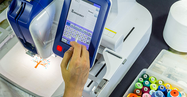 Types of machine embroidery