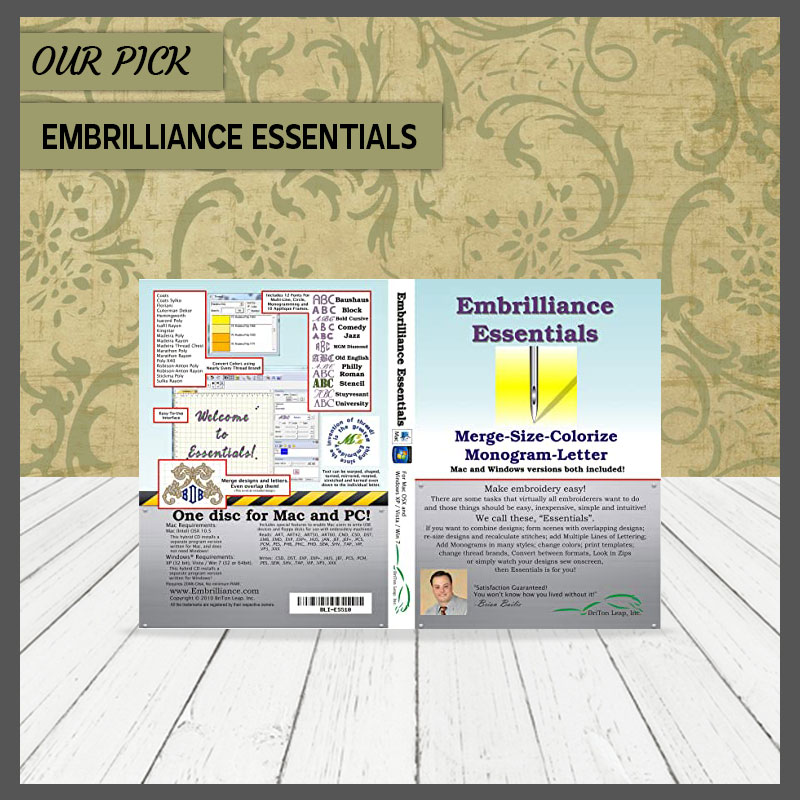 Embrilliance Essentials Embroidery Software for Mac PC